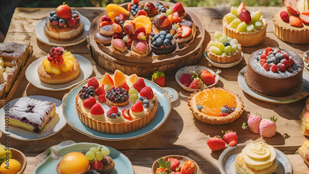 variety of desserts on table variety of desserts on table