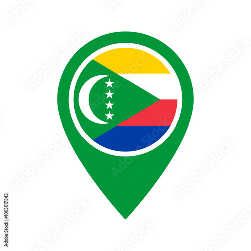 Comoros flag location icon Free Download Comoros flag location icon - GFXLoad