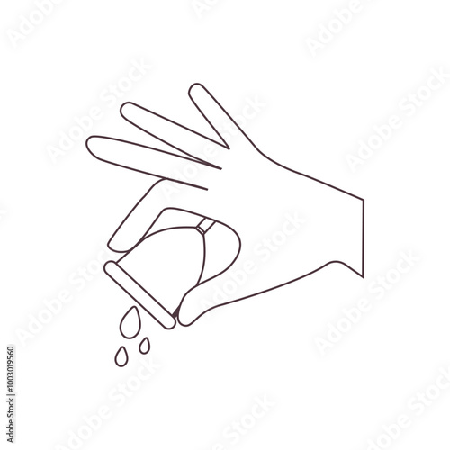 empty menstrual cup icon vector eps illustration