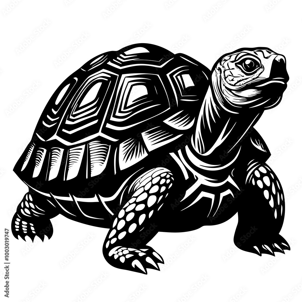 turtle on a white silhouette background Vector turtle on a white silhouette background Vector