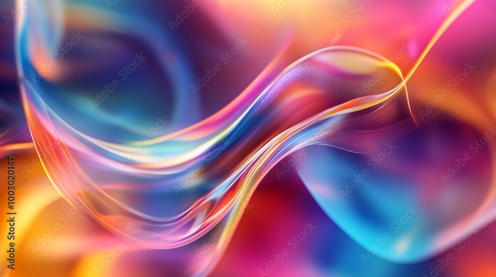 Abstract colorful wave pattern, dynamic flow