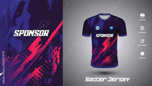 Soccer jersey design for sublimation or sports t-shirt design for cricket
