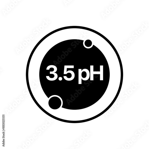 3.5 ph icon vector eps illustration 