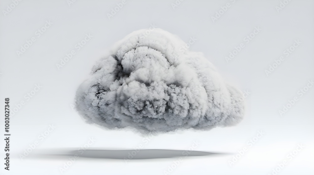 Fluffy White Cloud Isolated on White Background   Weather  Nature  Sky  Atmosphere  Meteor