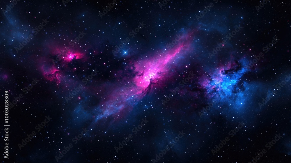 Obraz premium Stunning Distant Galaxy Panorama in 8K Resolution