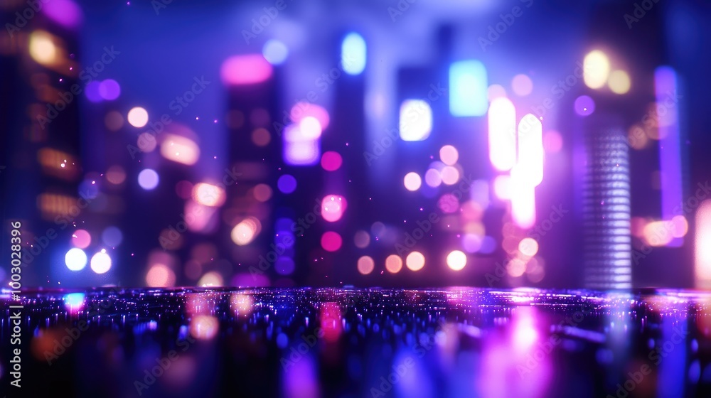 Futuristic Cityscape with Vibrant Lights and Depth Futuristic Cityscape with Vibrant Lights and Depth