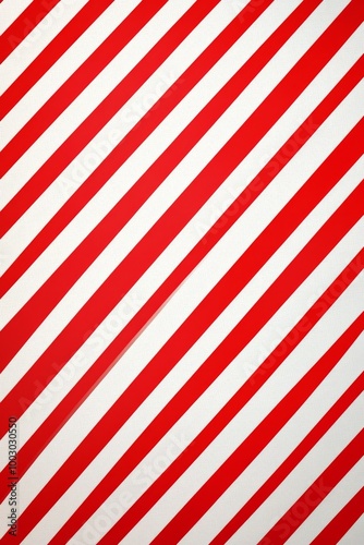 Bold red and white striped pattern creating a vibrant diagonal design on a fl...