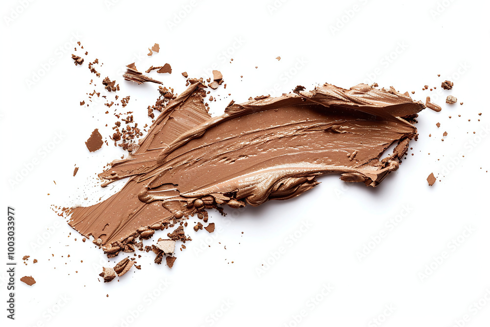 Make up concealer smear andfoundation, isolated on a white background. Products for professional face skin makeup. Cosmetic liquid foundation or cream, loose face powder Make up concealer smear andfoundation, isolated on a white background. Products for professional face skin makeup. Cosmetic liquid foundation or cream, loose face powder