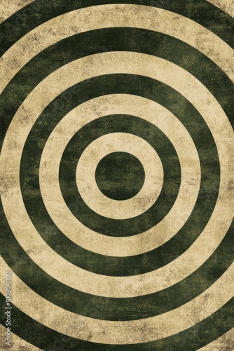 Swirling green and beige retro pattern creating a dynamic focal point on a te...