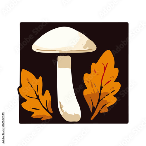 Mushroom Icon Vector Design Element: Cute and Detailed Graphics for Nature and Food Illustrations