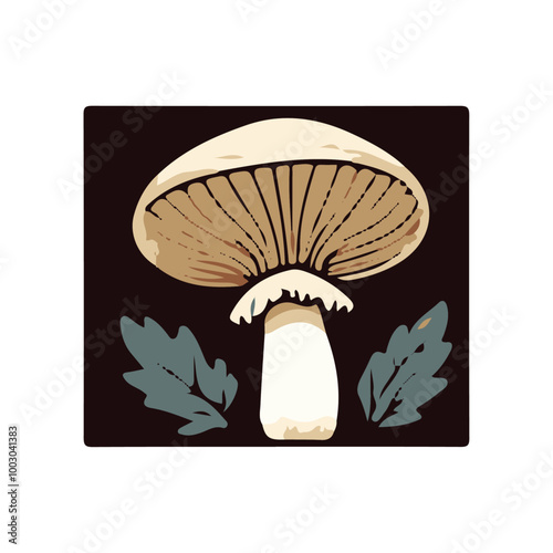 Mushroom Icon Vector Design Element: Cute and Detailed Graphics for Nature and Food Illustrations