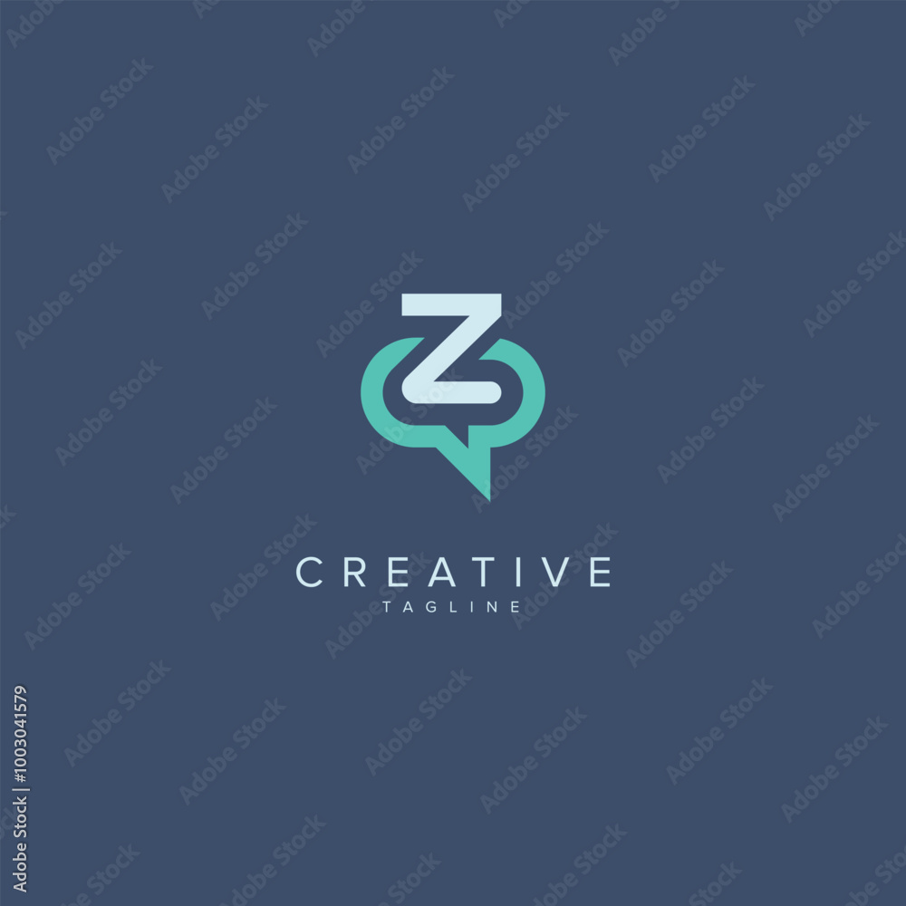 Abstract Chat Logo Design. Initial Z Letter Concept. Abstract Chat Logo Design. Initial Z Letter Concept.
