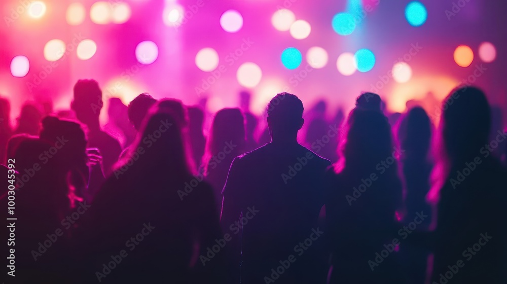 silhouetted crowd on a neonlit dance floor capturing the energy and movement of a vibrant nightclub scene silhouetted crowd on a neonlit dance floor capturing the energy and movement of a vibrant nightclub scene