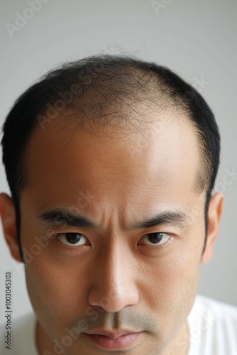 A serious man with gray hair and a neutral expression against a light background