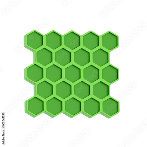 Green Hexagon Beehive Structure