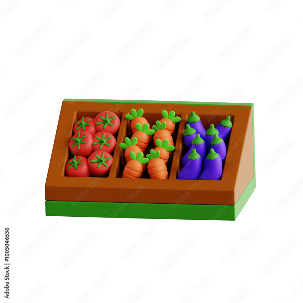 Farmer Market Stall with Organic Produce