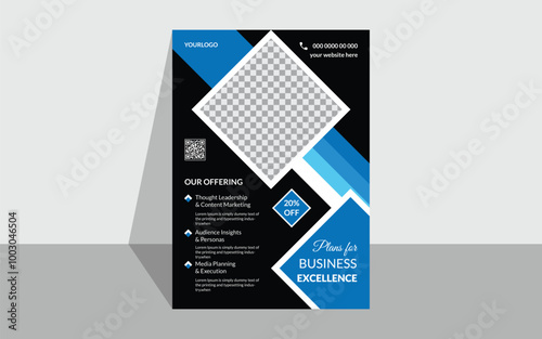 Creative modern Corporate Business flyer.a4 size design. Simple design, creative and clean flyer template. Horizontal mockup. Nice layout, For professional business.