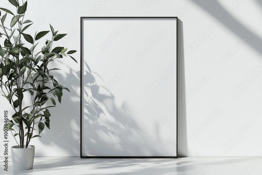 A3 Poster Mockup on White Background created with Generative AI A3 Poster Mockup on White Background created with Generative AI