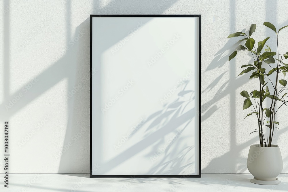 A3 Poster Mockup on White Background created with Generative AI A3 Poster Mockup on White Background created with Generative AI