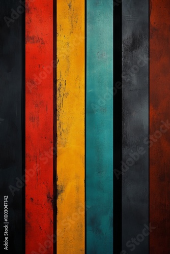 Colorful vertical stripes create an abstract artistic pattern with vibrant hu...