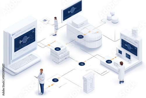 health data exchange illust...