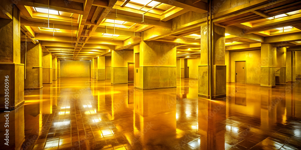 Golden Hallway: A captivating glimpse into a grand, opulent space, bathed in warm golden light. The polished floor reflects the intricate architectural details. Golden Hallway: A captivating glimpse into a grand, opulent space, bathed in warm golden light. The polished floor reflects the intricate architectural details.
