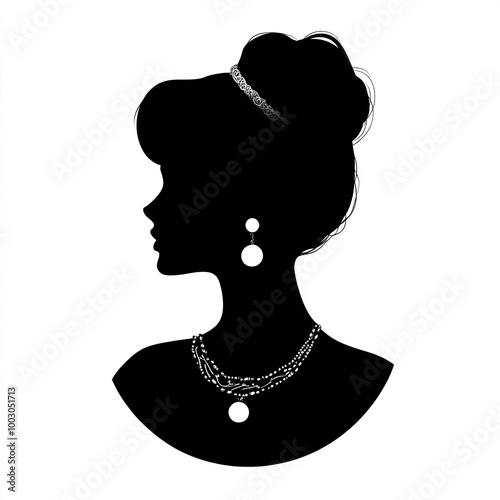Silhouette Of Cameo, Illust...