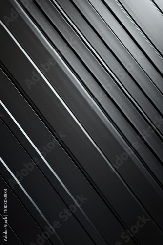 Shiny metal surface with elegant grooves reflecting light in modern industria...