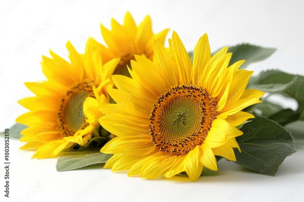Fototapeta premium sunflower on white background