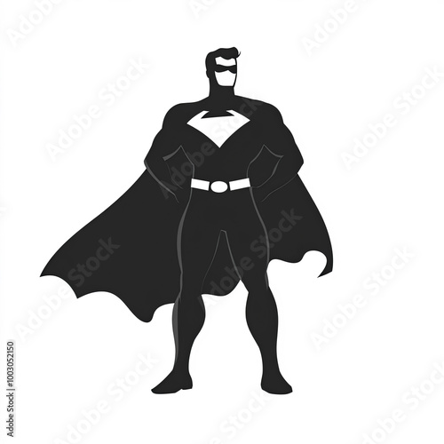 Superhero Silhouette, Illus...