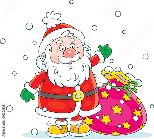 Funny Santa Claus with his ...