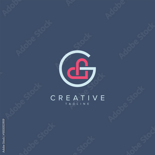 Free Download Abstract Heart Logo Design. Initial G Letter Concept. - GFXLoad