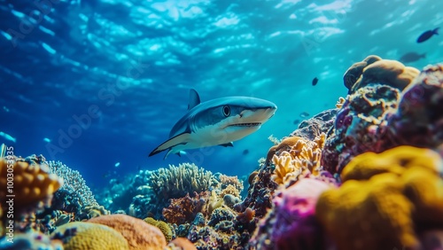 The lively underwater scenes with colorful fish swimming among the corals are very beautiful.