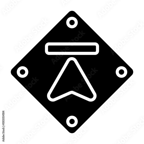 Upwards Arrow Glyph Icon Design