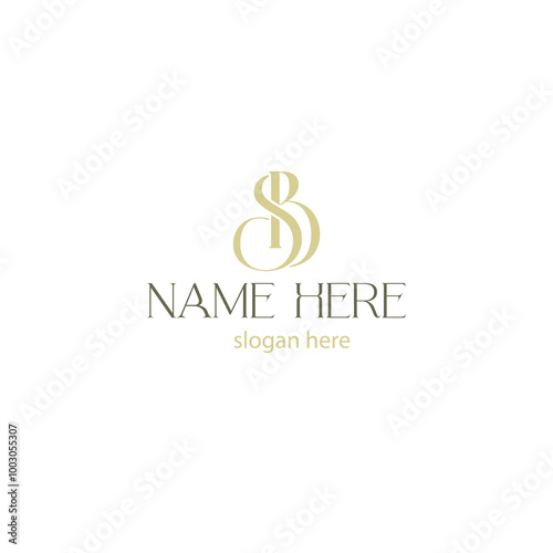 Flat design sb or bs logo template