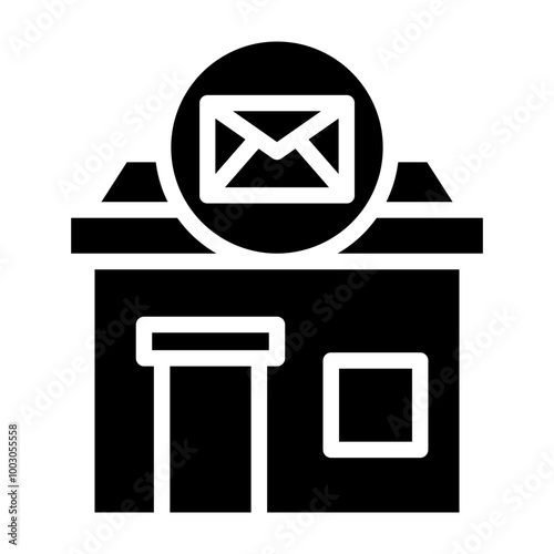 Post Office Glyph Icon Design