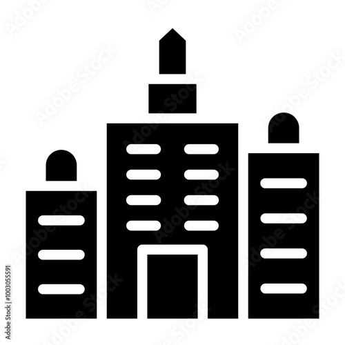 City Glyph Icon Design