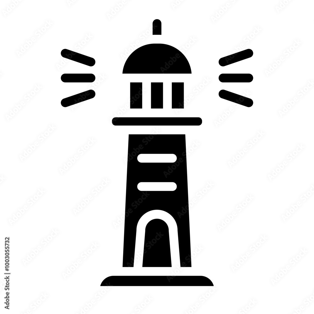 Lighthouse Glyph Icon Design Lighthouse Glyph Icon Design
