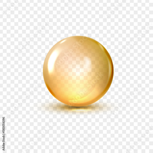 Glass 3d ball vector illustration for decorative design