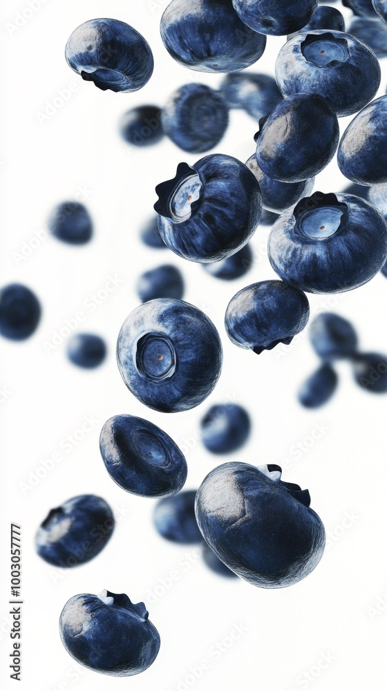 Floating Blueberries in Motion Generative AI Floating Blueberries in Motion Generative AI