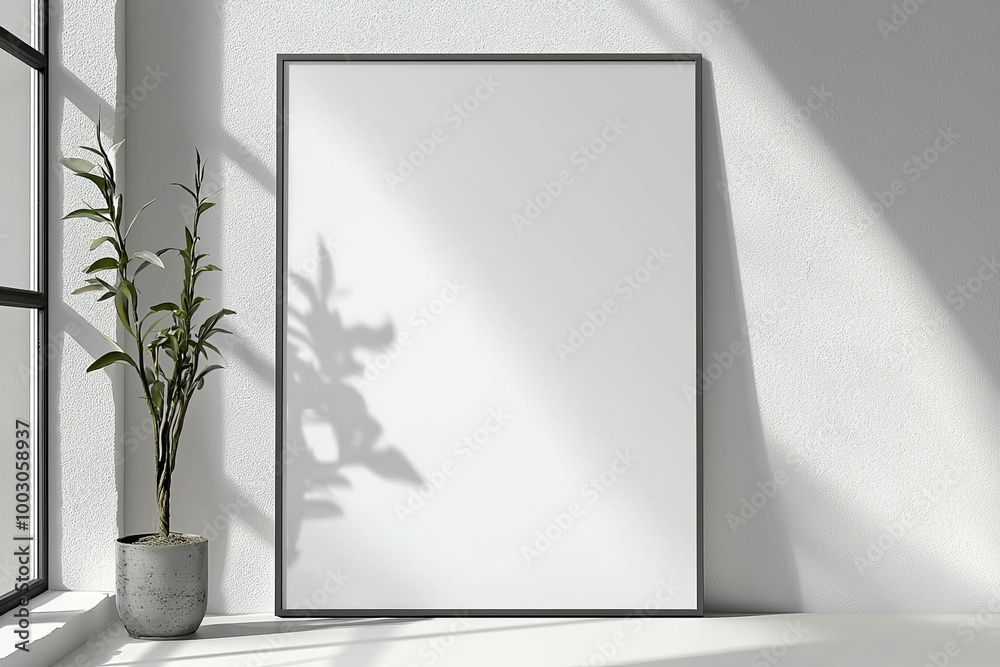 A3 Poster Mockup on White Background created with Generative AI A3 Poster Mockup on White Background created with Generative AI