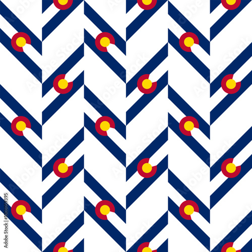 colorado flag pattern design. chevron background. vector illustration