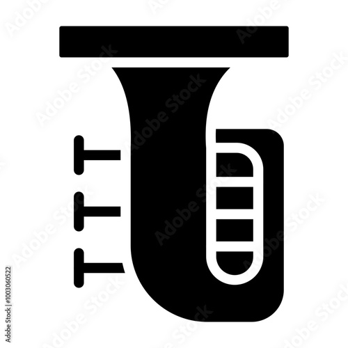 Tuba Glyph Icon Design