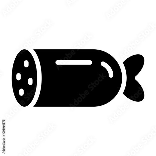 Salami Glyph Icon Design