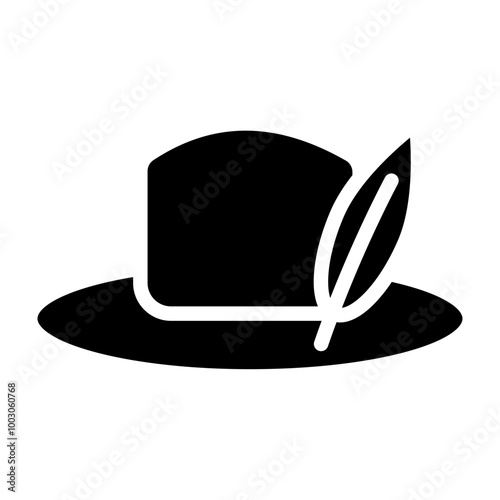 Hat Glyph Icon Design