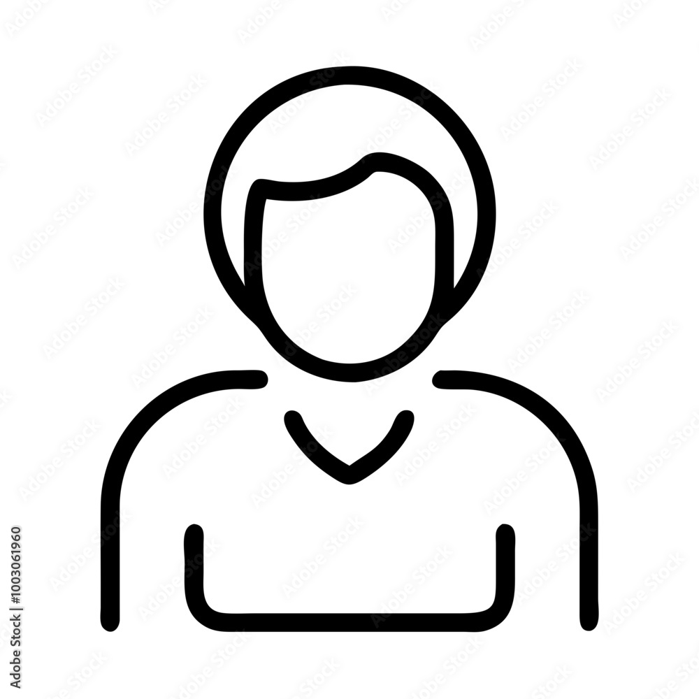 User icon representing a woman for profiles and social media User icon representing a woman for profiles and social media