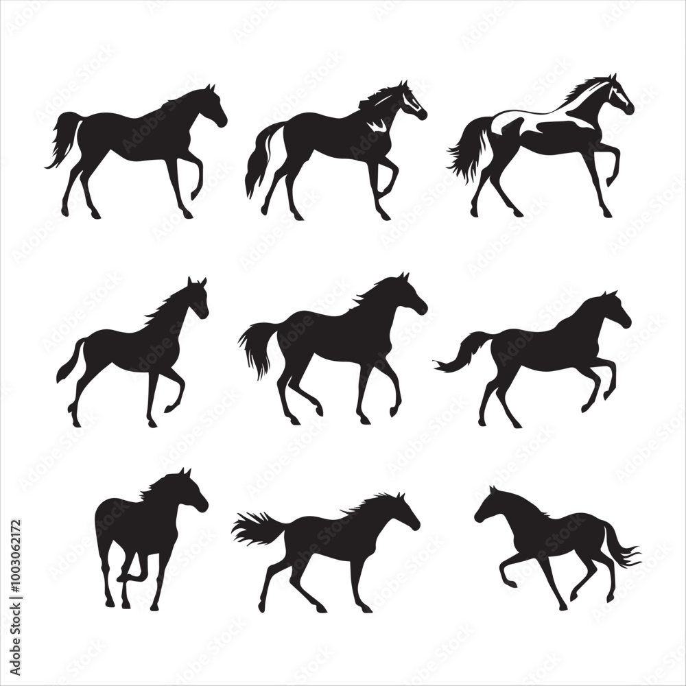silhouette of a horse silhouette of a horse