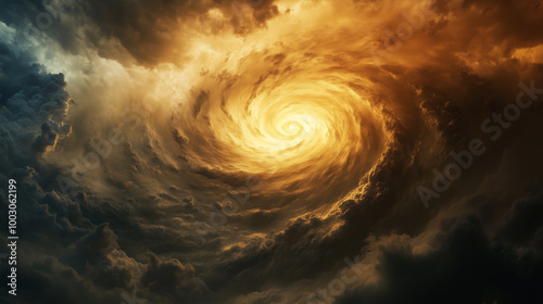 Wallpaper Mural Hurricane Eye Surrounded by Turbulent Winds and Storm Clouds
 Torontodigital.ca