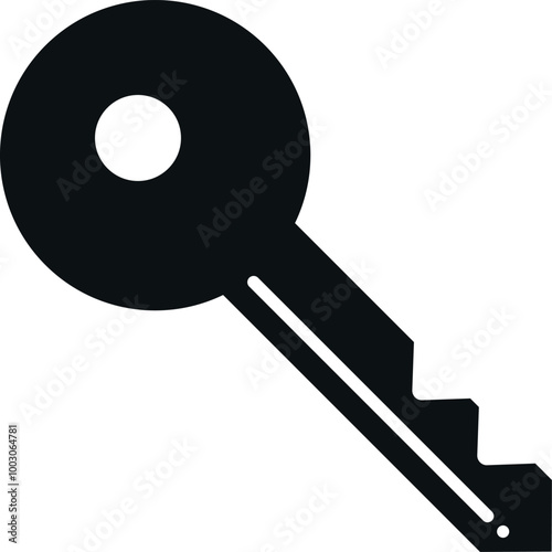 key icon silhouette vector art