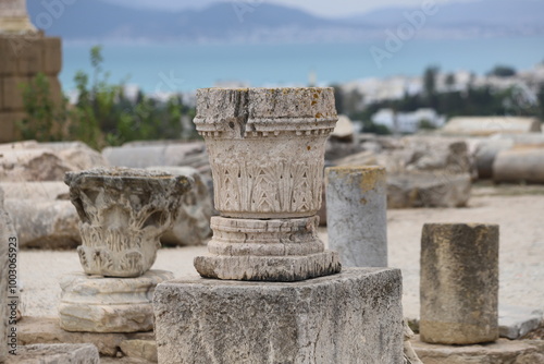 Photos Remains of ancient Carthage, Byrsa Hill, Tunisia.